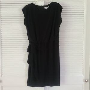 CJ Banks Sleeveless Faux Wrap Dress. Size 14W. Black.